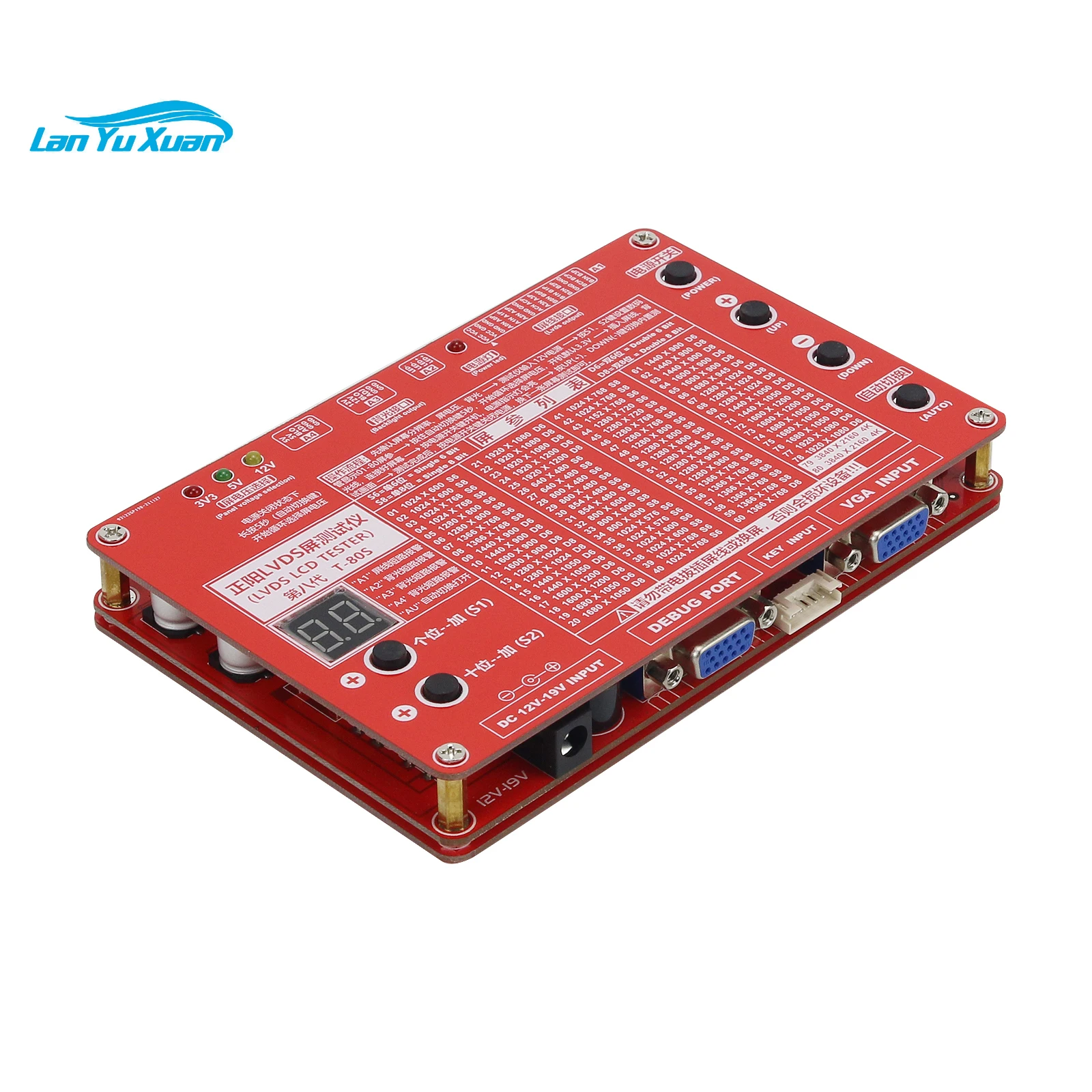 4K 2K LVDS LCD Tester LCD LED Panel Tester with 4K Adapter Board Max 2048x1536 For TV Laptop Screen