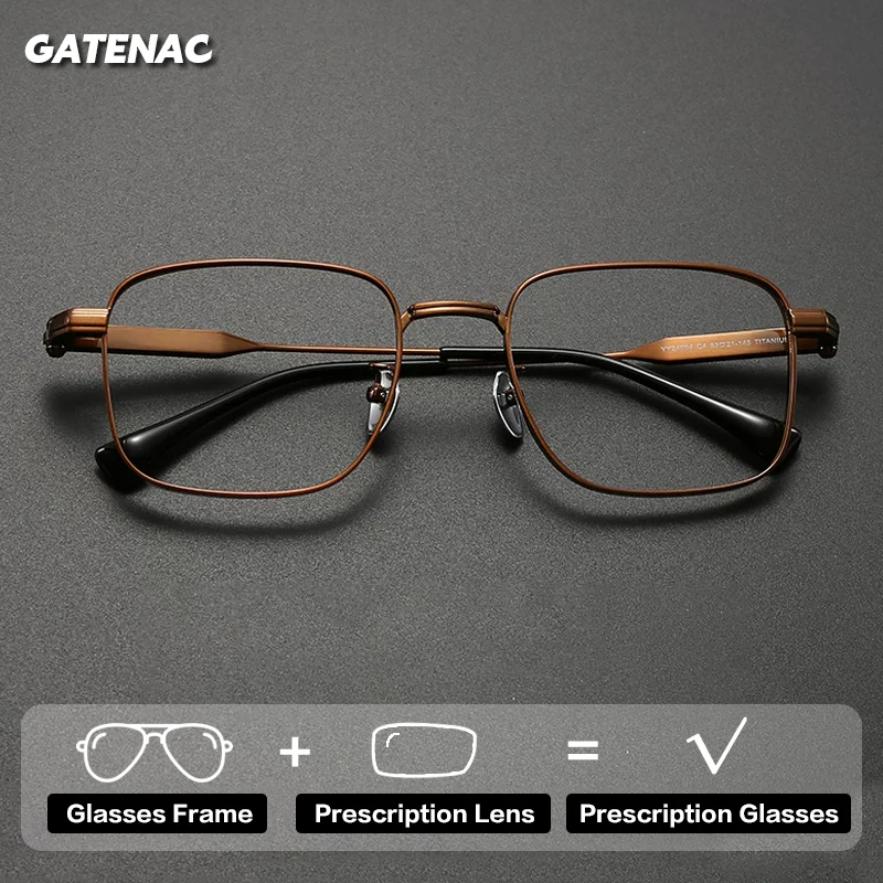 Gatenac Ultra Light Prescription Glasses Men Luxury Photochromic Anti Blue Light Reading Glasses Women Progressive Eyewear