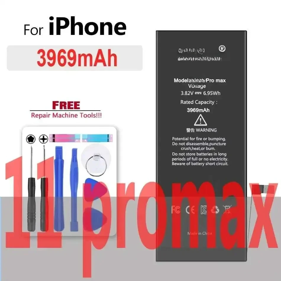 Li-ion Battery For iPhone 11 12 13 14 15 Pro Max mini Plus SE X XR XS Max 12mini 13pro 13promax Replacement Phone Batteries