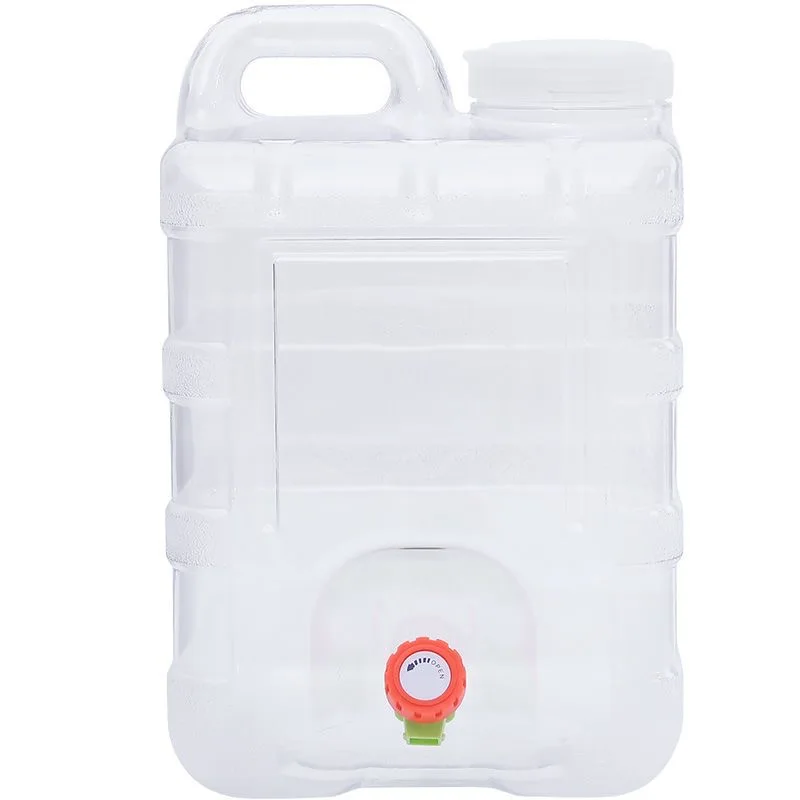 

10L outdoor bucket with lid, food-grade thickened portable pure water tank, car-mounted bucket with faucet