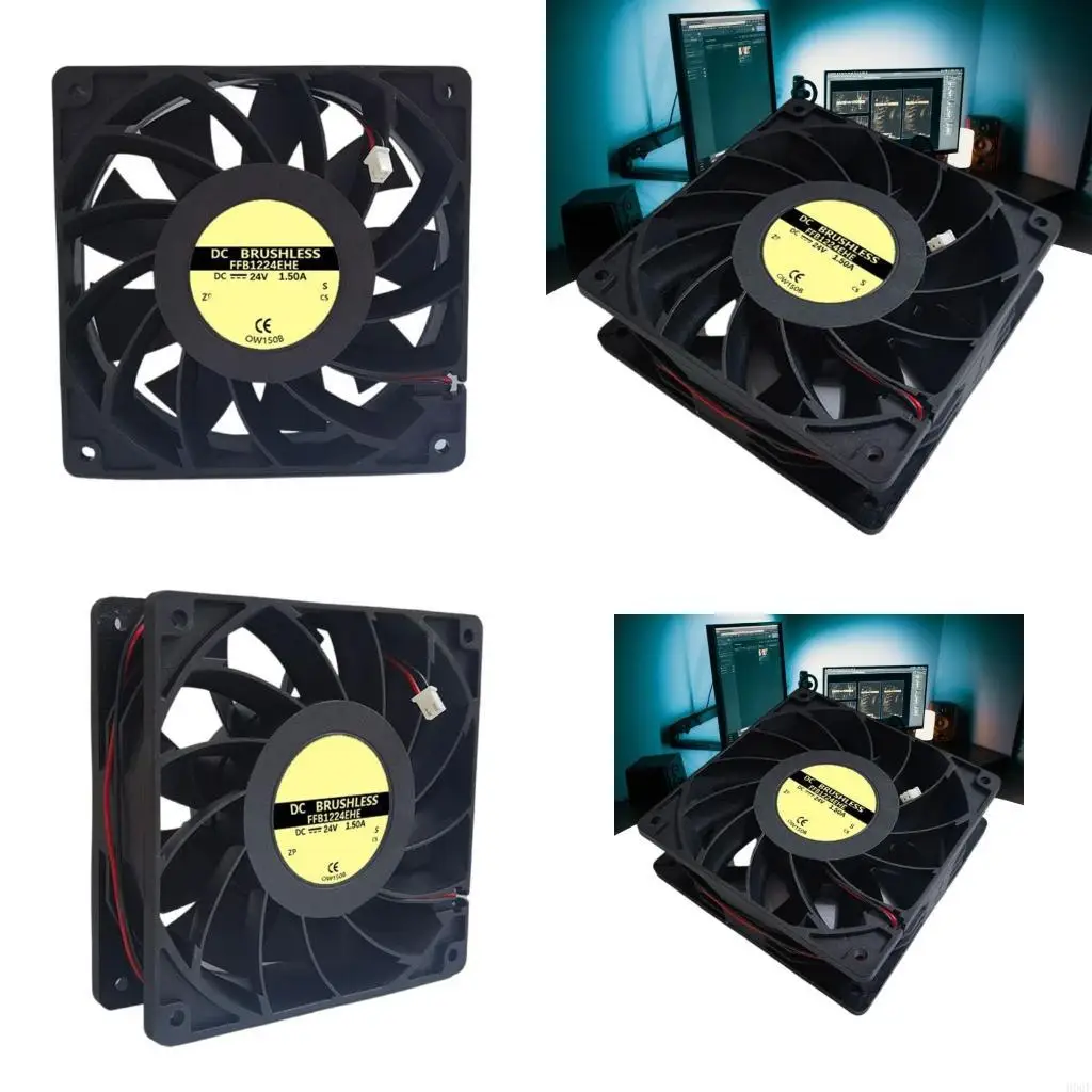 

900F Industrial Cooling Fan 120mm 24V High Precisions Bearing 200CFM 36W Power