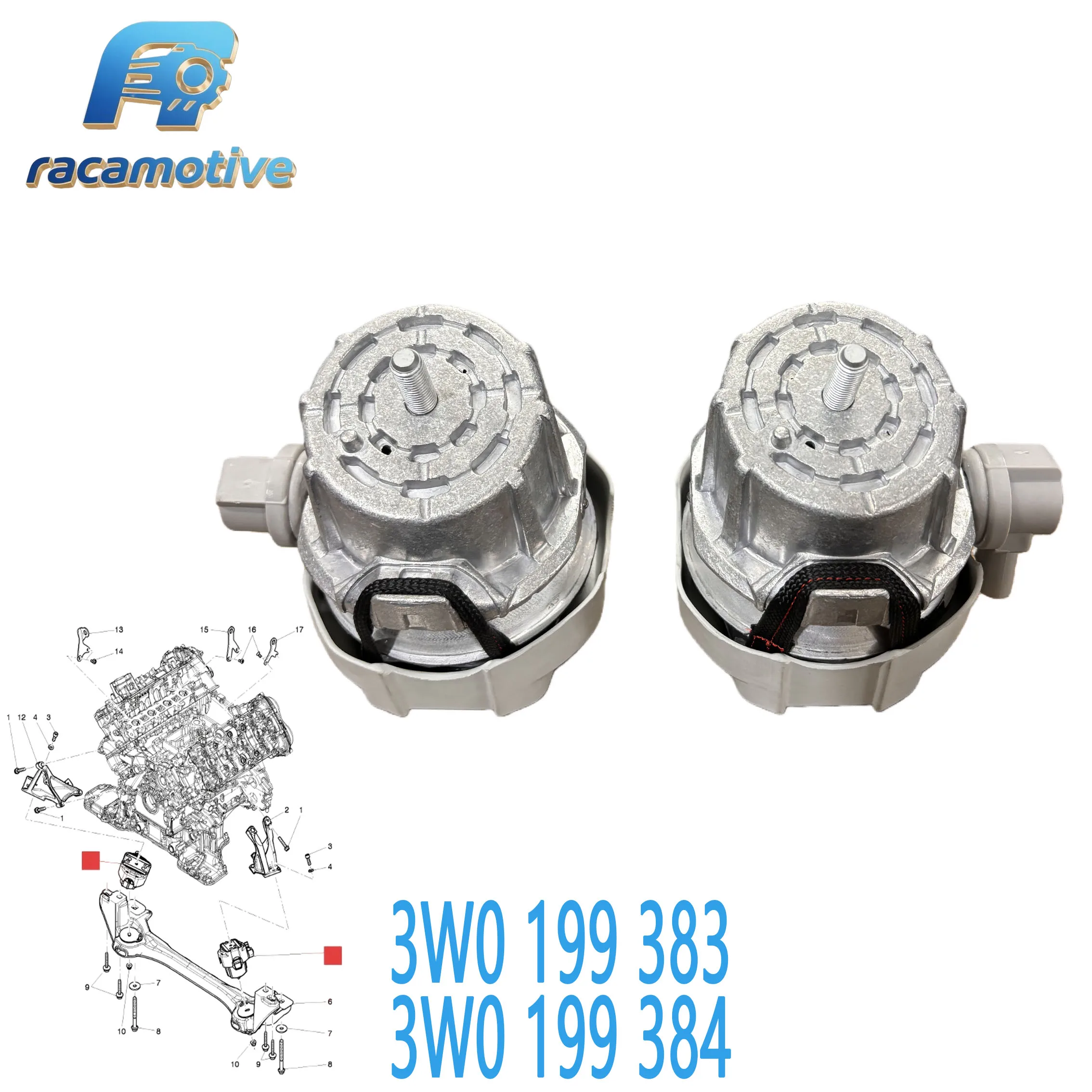 3W0199383 3W0199384 Suitable for Bentley Continental GT Continental GTC V8 4.0T Engine Mount Bracket.