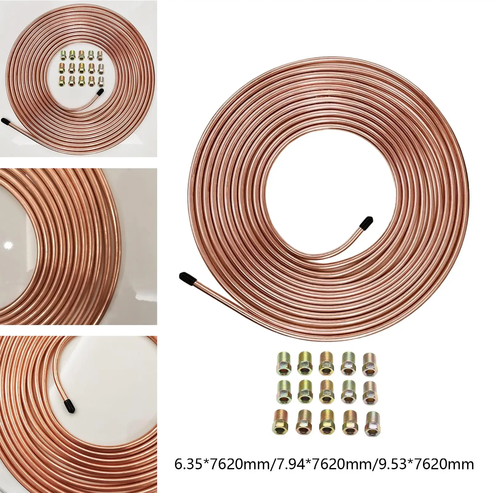 

Универсальный 25-футовый комплект тормозной магистрали автомобиля, прочный комплект для замены, автомобильный тормозной шланг, рулонная трубка, гибкая трубка с медным покрытием