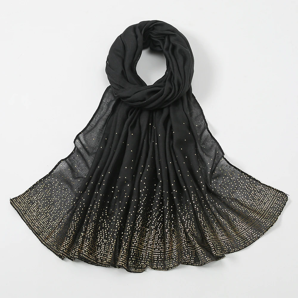 

New Cotton Dream Bubble Scarf Simple and Fashionable Single Color Small Triangle Hot Stamped Scarf Shawl