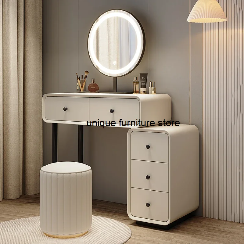 

Storage Women Dressing Desk Women Bathroom Mirror Drawer Luxury Modern Decorative Dressing Table White Moveis Hotel Furniture