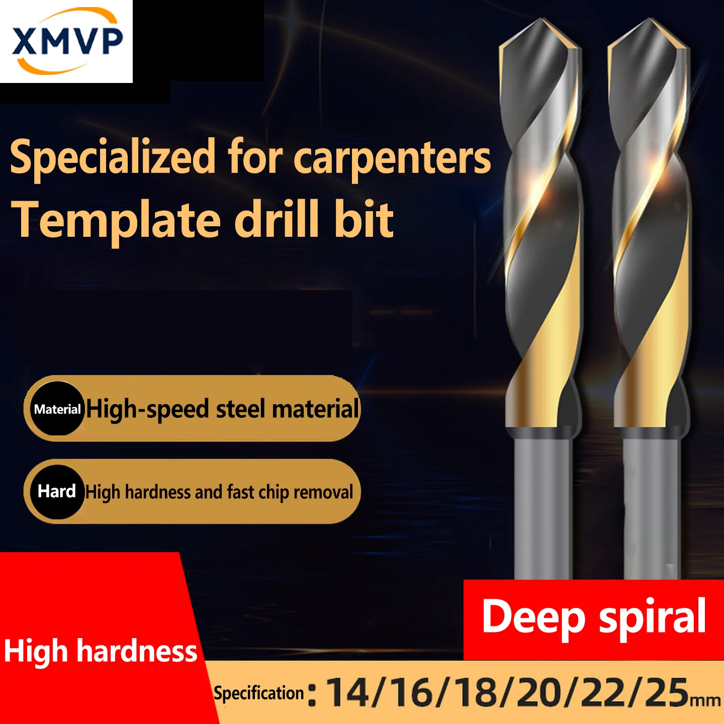 

High-speed steel formwork drill electric wrench extension woodworking reaming twist drill wood board hole opener drilling twist