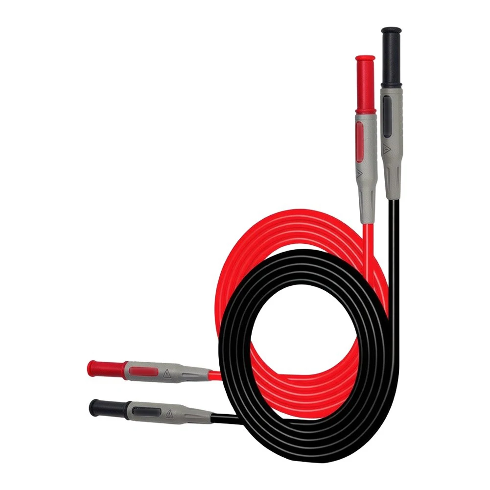 For Long-term Testing Use 4mm Banana Test Cable Male To Male Test Cable Wear Resistant Design Secure Connection Setup
