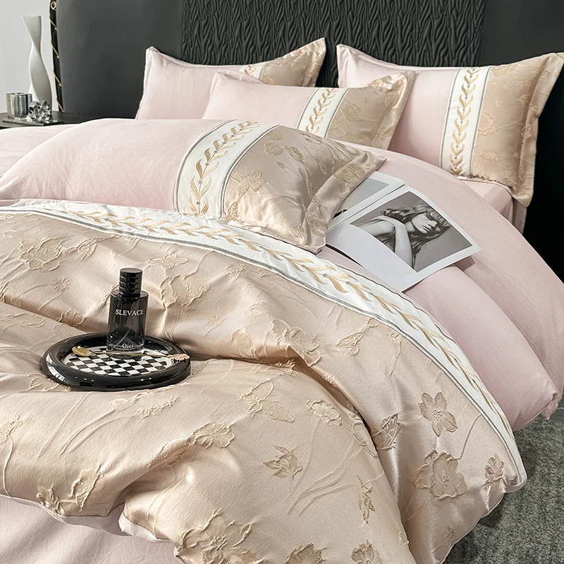 Imagem -02 - Conjunto de Cama Engrossada Estilo Francês Capa de Edredão de Algodão Lavado Bordado em Relevo Rainha e King Size Alta Qualidade Princesa Novo 2024