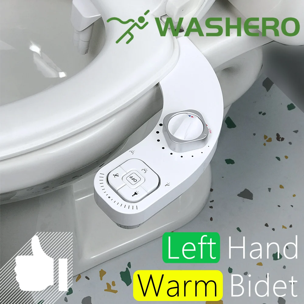 Bidet Left Handed Warm Water Hot Cold Bidet Attachment Left-Sided Toilet Seat Attachable Sprayer Japanese  Toilet