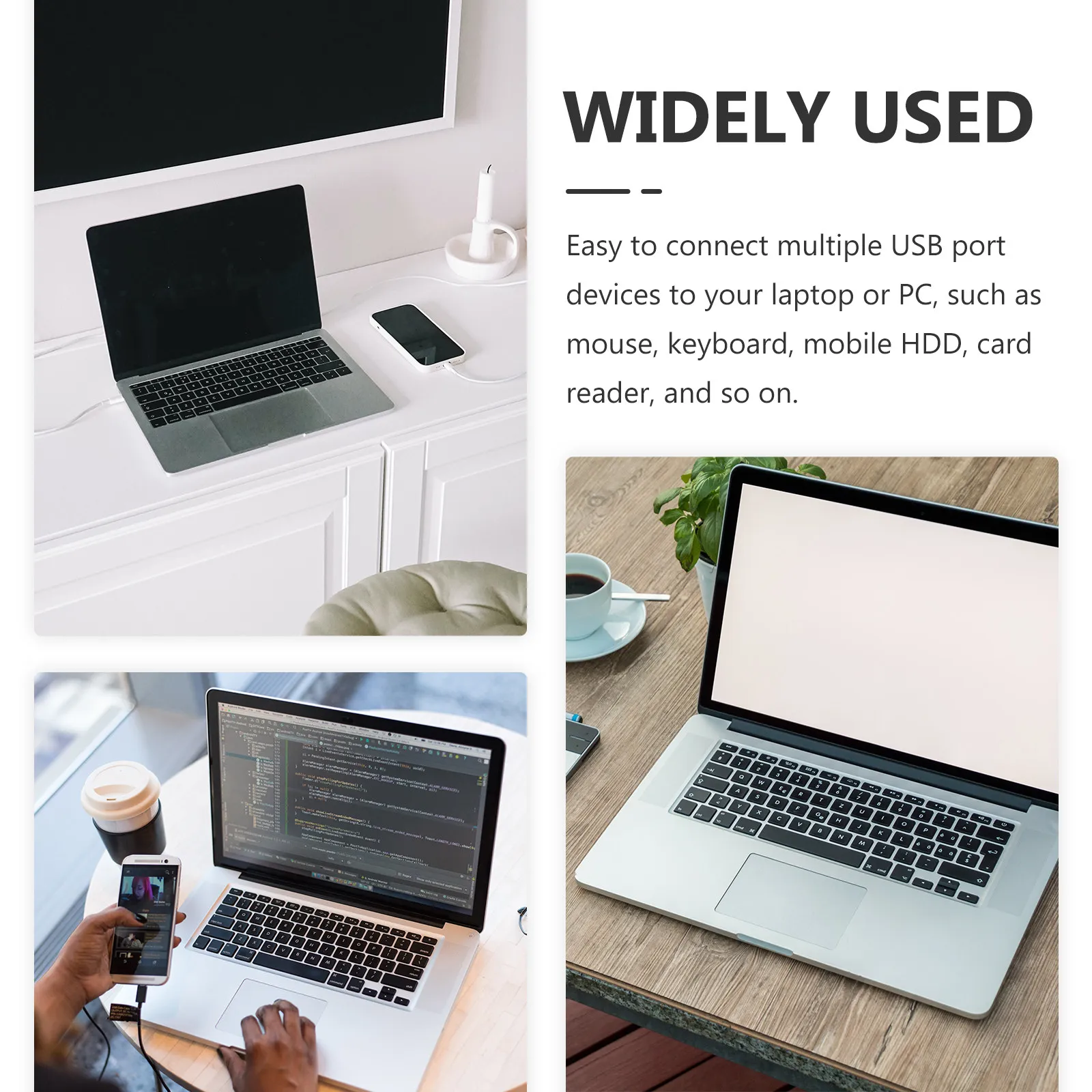 USB Hub 3.0 7-Port Splitter High- Individual LED on Off Protection Powered USB Hub for Laptop Pc
