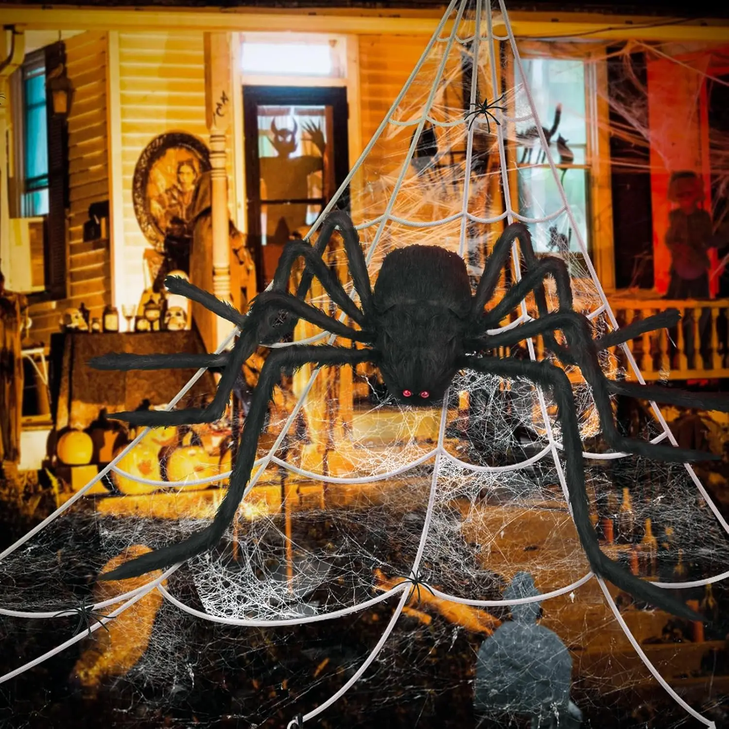 Halloween Plush Spider Outdoor Decoration Prop