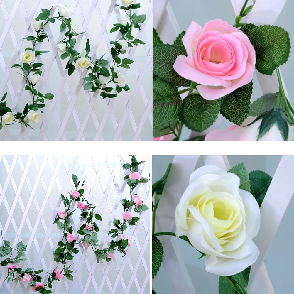

22m Artificial Rose Vine Garland 16 Roses String Wedding Decor Home Party Hotel Flower Rattan Vines Durability Long Lasting
