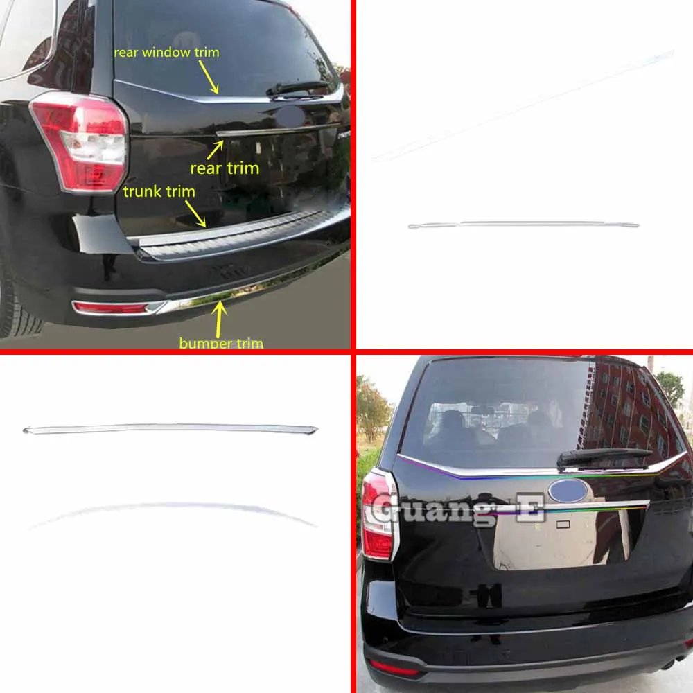 

Car Body Styling Rear Door Tailgate Tail Trunk Frame Plate Molding Trim Lamp For Subaru Forester 2013 2014 2015 2016 2017
