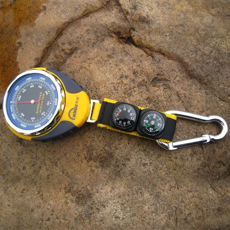 NEW Altimeter Altimeter Barometer Compass Temperature Gauge Outdoor Mountaineering Multi functional Battery free