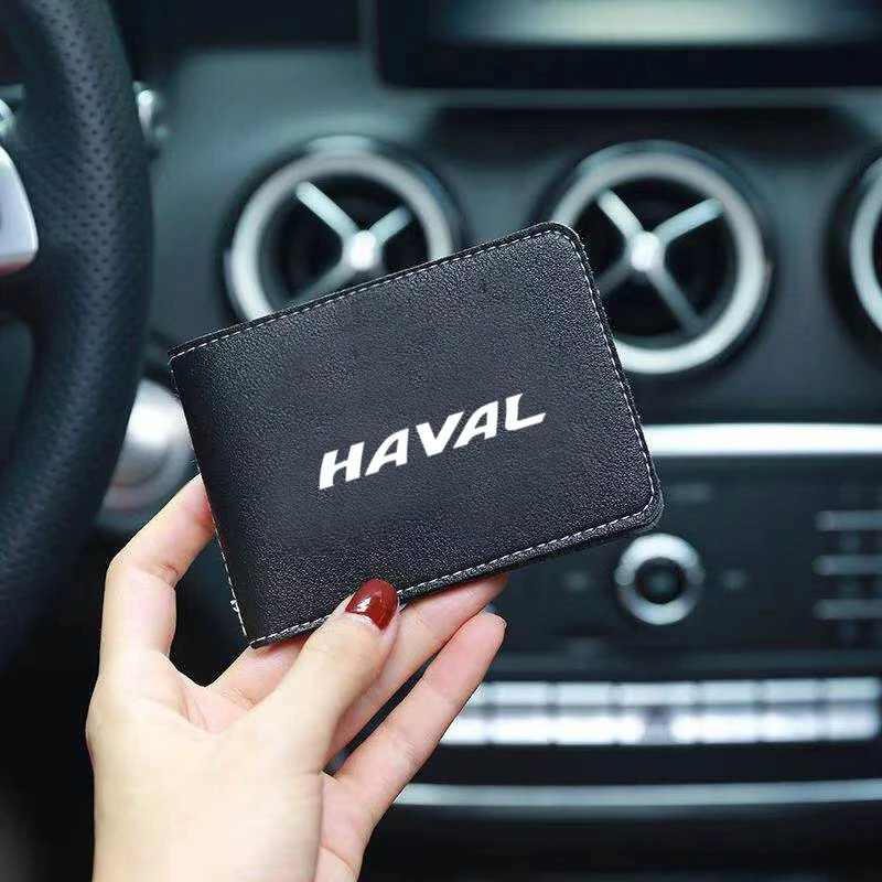 

Auto Driver License Cover PU Leather Car Driving Documents Case Credit Card Holder for haval f7 h6 f7x h2 h3 h5 h7 h8 h9 m4