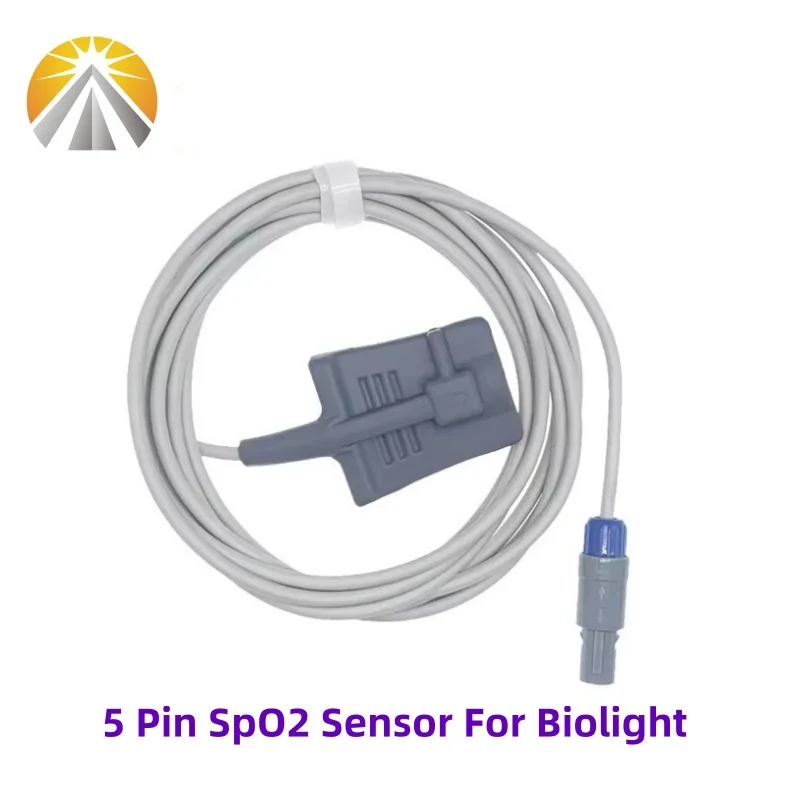 

5-контактный датчик SpO2 Biolight Digital Tech для взрослых, детей и новорожденных, силиконовый, ветеринарный, тип M6 M12, совместим с Edan Contec CMS6000