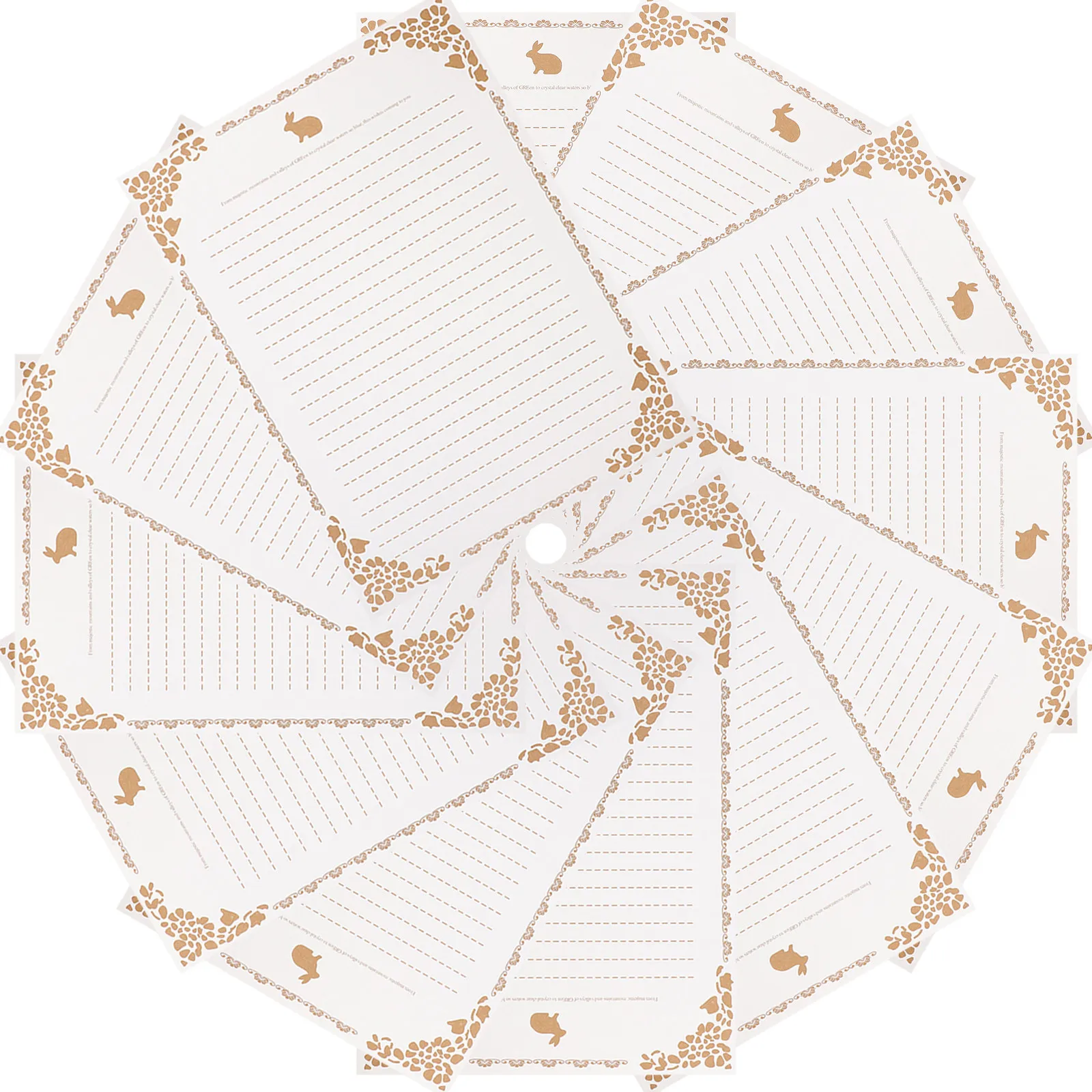 

50 Sheets Blank Letter Paper Kraft Material Retro Warm Tone Decorative Writing Paper for Invitations Notes Lyrics Greetings