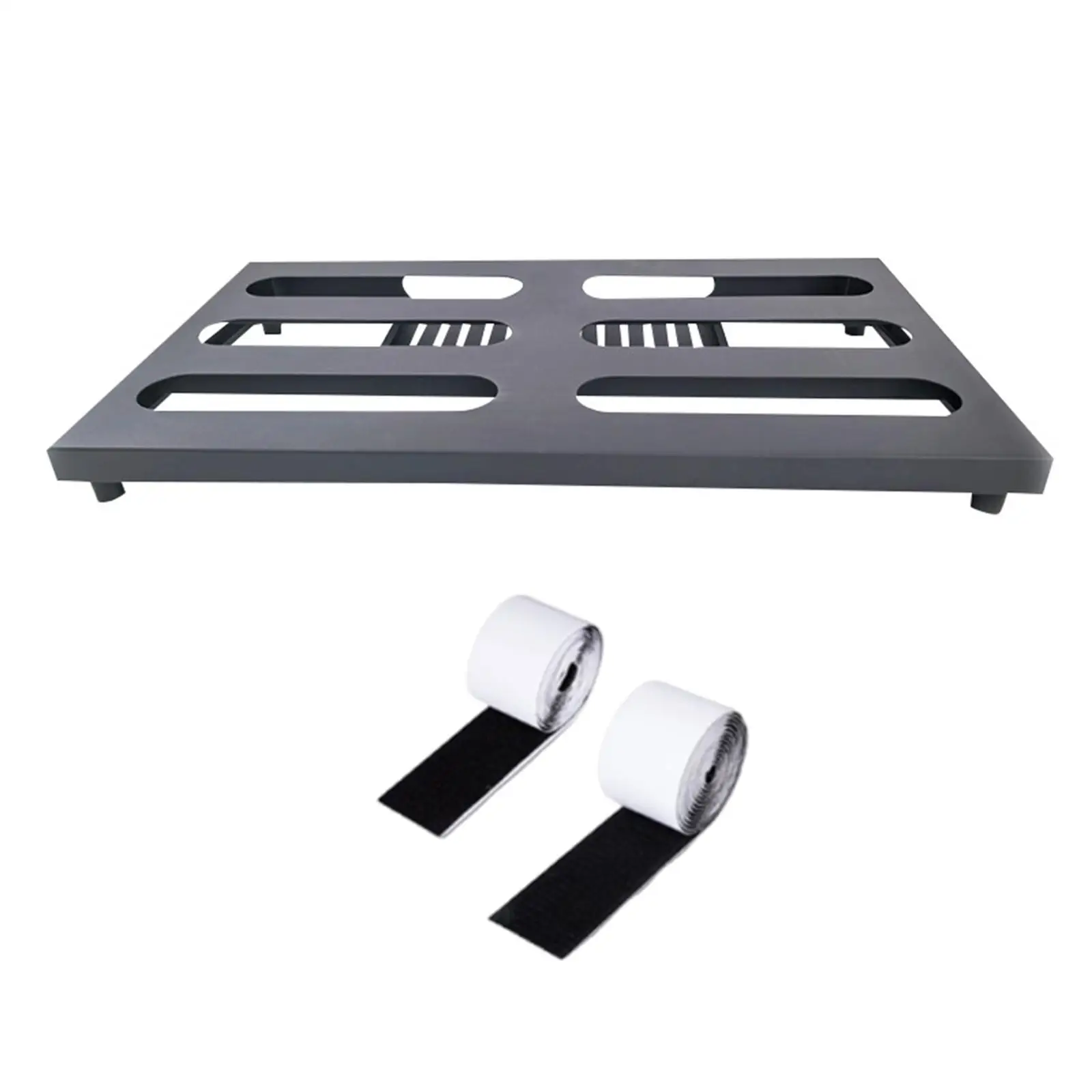 Portable Alloy Guitar Effects Pedal Board Large Non Slip Track Plate for Bass and Electric Guitarists Performance