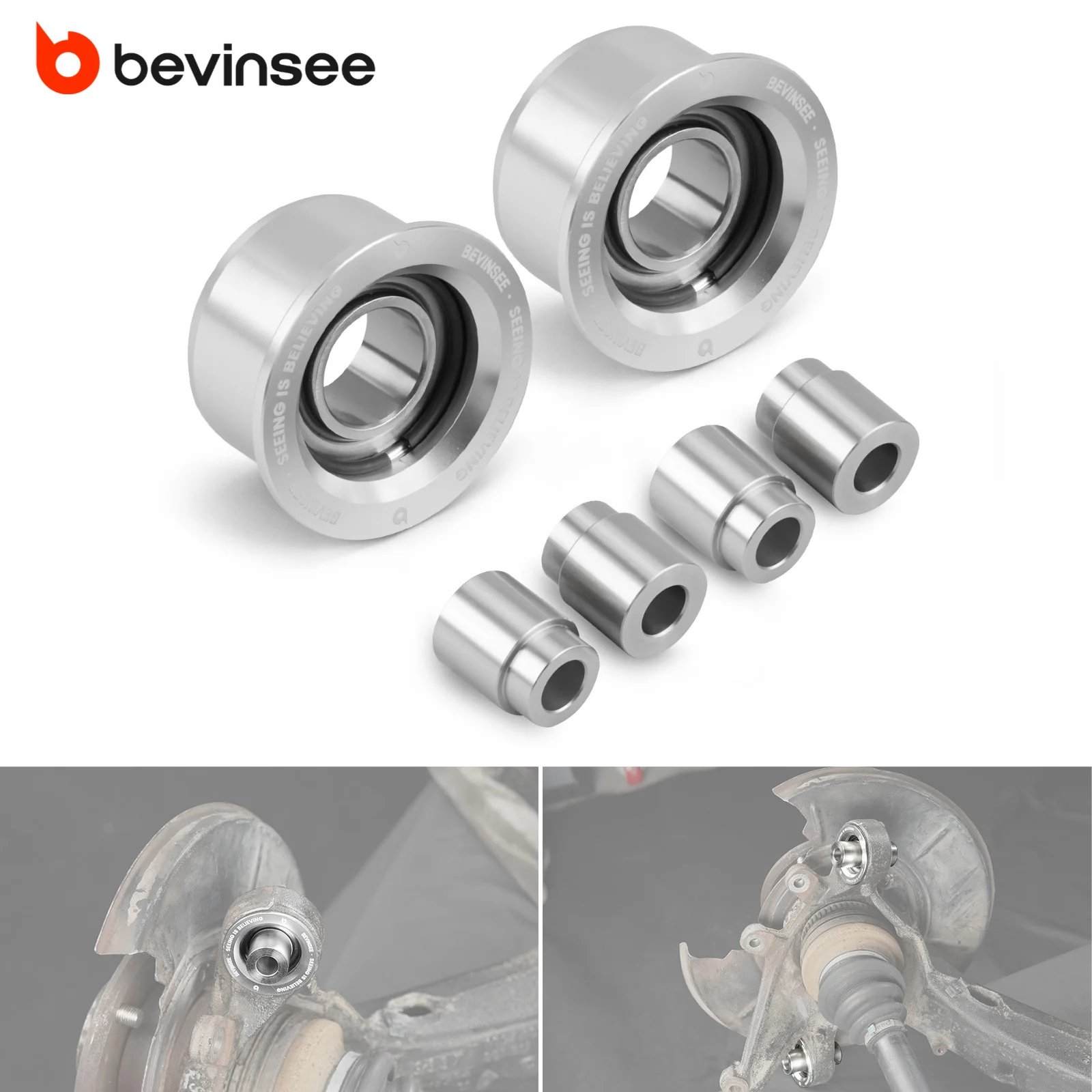 

Комплект внешних втулок заднего рычага управления BEVINSEE для BMW E46 E36 Z4 E85 E86, алюминиевая втулка 6061 заготовки