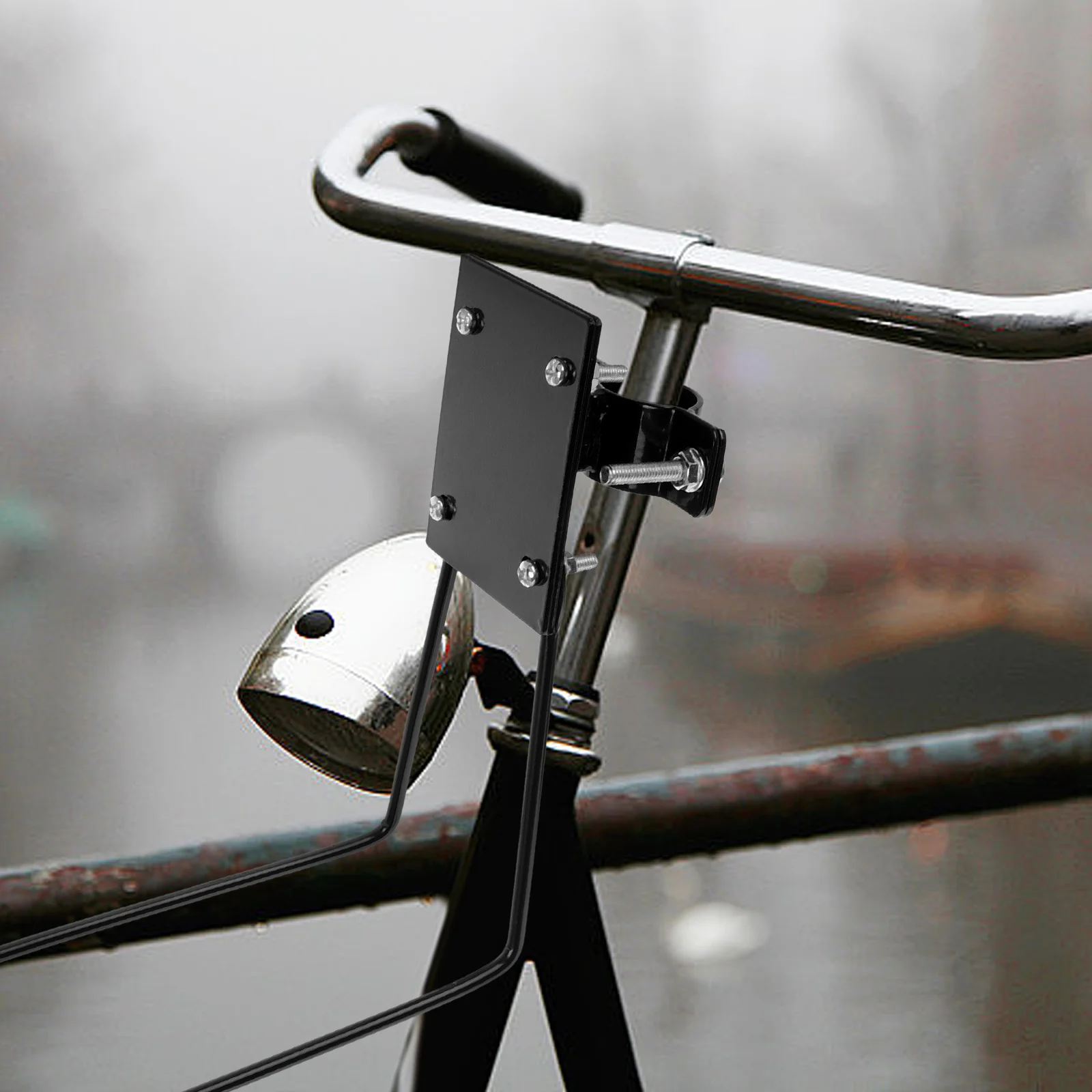 

Front Bicycle Rack Bike Front Storage Holder for Basket Or Bag Iron Mounting Bracket Compatible with Electric and Mountain Bikes