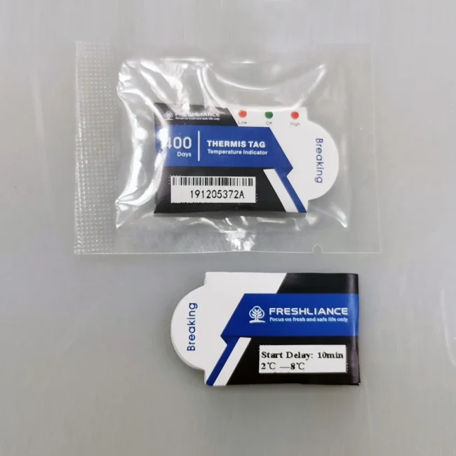 Indicatore di temperatura del tempo irreversibile di Freshliance da 5 pezzi Indicatore di temperatura del vaccino e del sangue