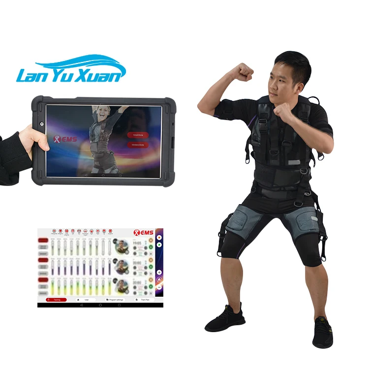 xbody  fitness machines electric muscle stimulator machine Wireless EMS Muscle Stimulator Vest Fitness Training Suit suitems