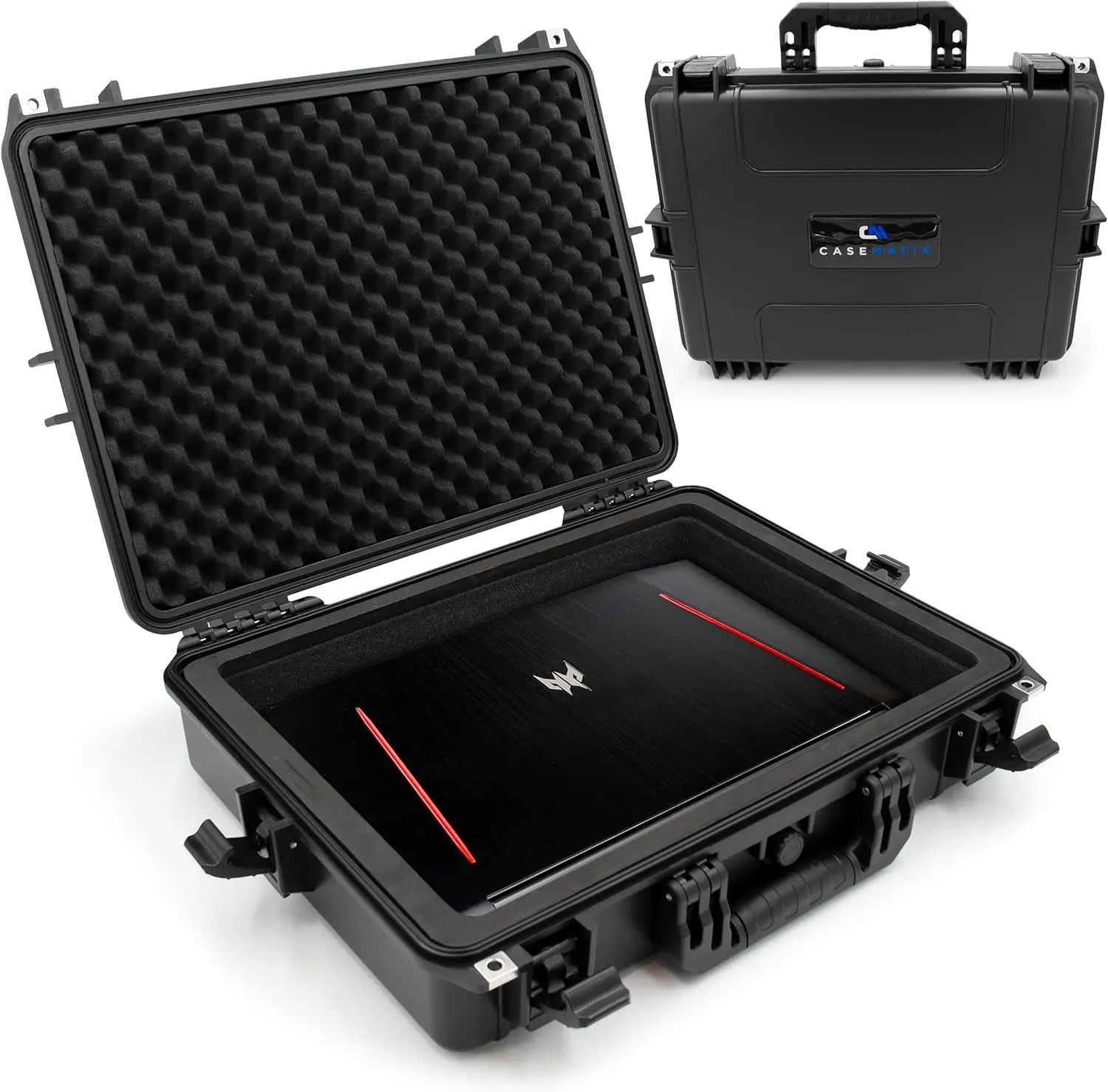

Waterproof IP67 Hard Case for 15.6-17.3 Inch Gaming Laptops with Shock-Absorbing Foam and Travel Handle