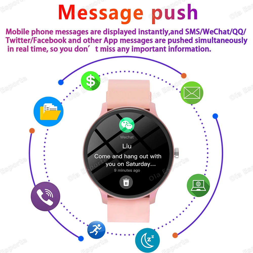 2025 جديد إمرأة SmartWatch بلوتوث دعوة سيدة الساعات الرياضية مقاوم للماء معدل ضربات القلب مراقبة النوم ساعة ذكية النساء الهدايا الحاضر #3
