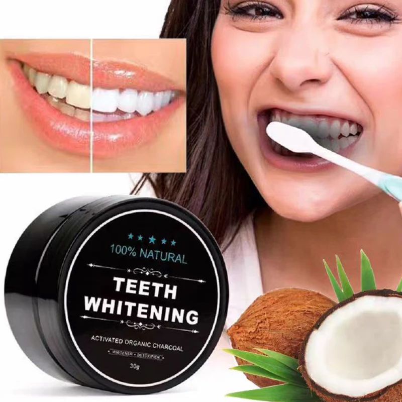 30g Teeth Whitening Powder Natural Charcoal Activated Carbon Teeth Whitener Remove Plaque Stain Toothpaste Dentistry Oral Kits