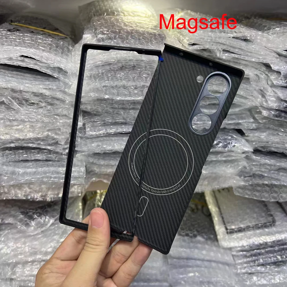 Carbon Fiber Phone For Samsung Galaxy Z Fold6 Case Magsafe Case Aramid Fibe Slim Design Z Fold6  Cover