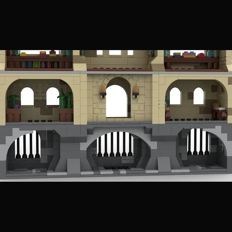

Moc Building Blocks Character Display Cabinet Movie Castle Model Technology Model Bricks DIY Famous Scene Assembly Toy Set Gifts