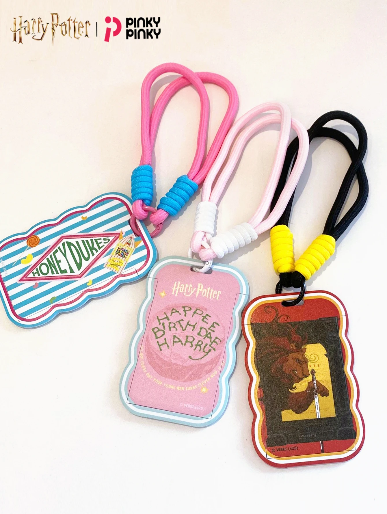 Pinky Harry Potter Card Holder Bag Charm Pendant for Daily Halloween Christmas Birthday Gift for Students Fans Women