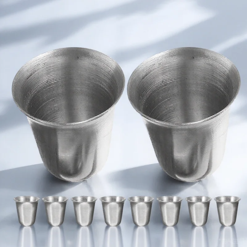 

10Pcs StainlessSteel Cup Portable Holy Cup 304Grade Stackable Religious Glass MultiFunction Use