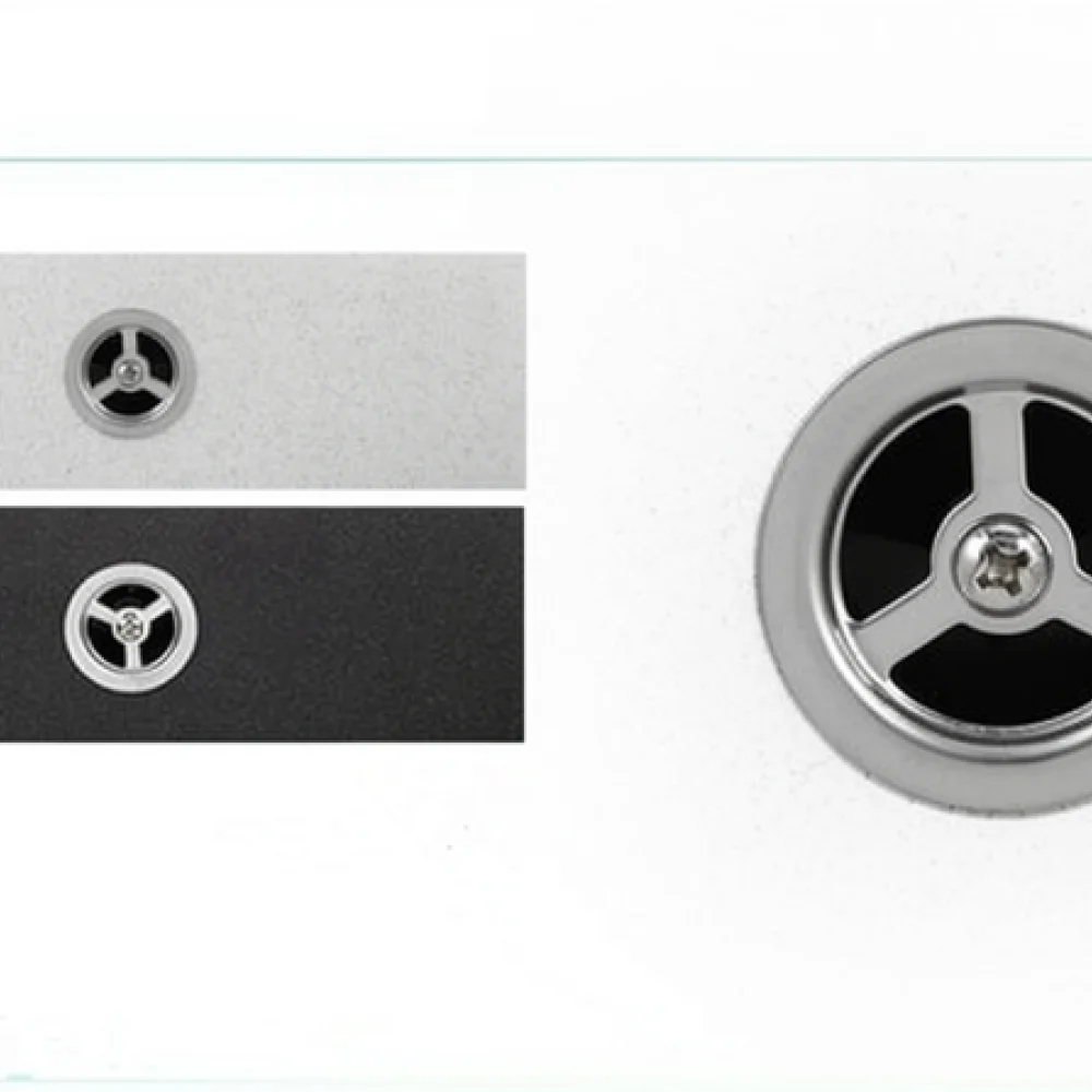 Round Overflow Connector For Kitchen Sink Stainless Steel Fitting Quartz Basin Laundry Tub Pipe Repair Installation Component