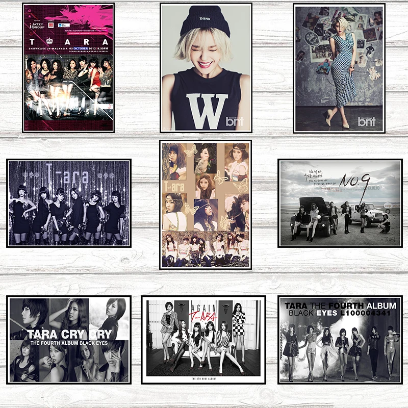 Kpop Hot selling Korean custom T-ara printed poster living room wall art decorative poster custom your image