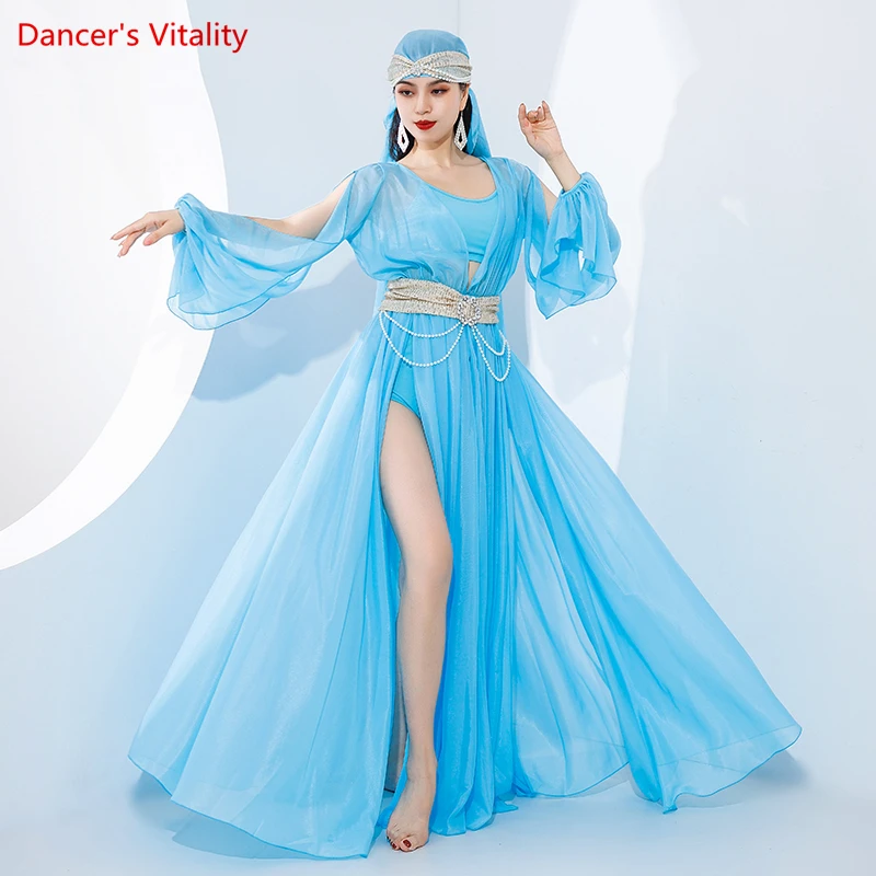 Belly Dance Professional Robe Clothes for Women Folk Fairy Elegant Court Dance Muwashahat Performance Suit Muwashahat Outfit