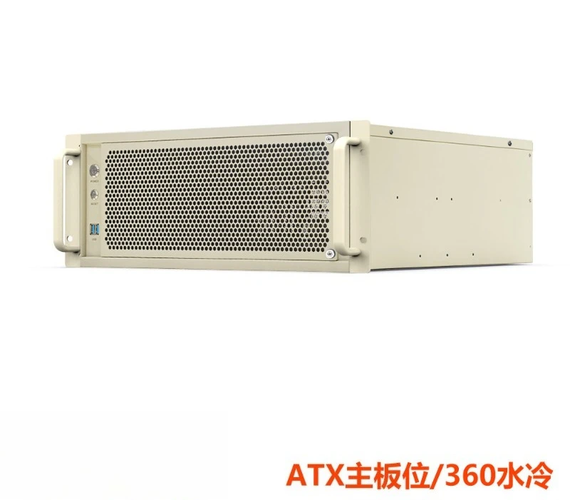 New 4U Chassis Industrial Control Server 360 Water Cooling EATX Main Board ATX Power Supply USB3.0 Metal Switch