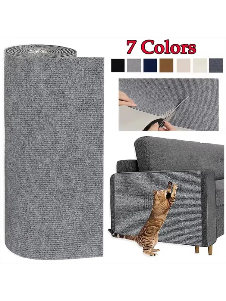 7-Farben-Kratzer für Katzen, Sofabezug, Katzenkratzer, Brettschutz, zuschneidbar, selbstklebender Teppich, DIY-Kratzmatte für Katzen