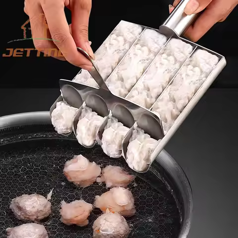 Easy-Release Non-Stick Meatball Maker Set - Manual Meatball Spoon For Effortless Fish Balls-Ideal Kitchen Tool For Home Cooking
