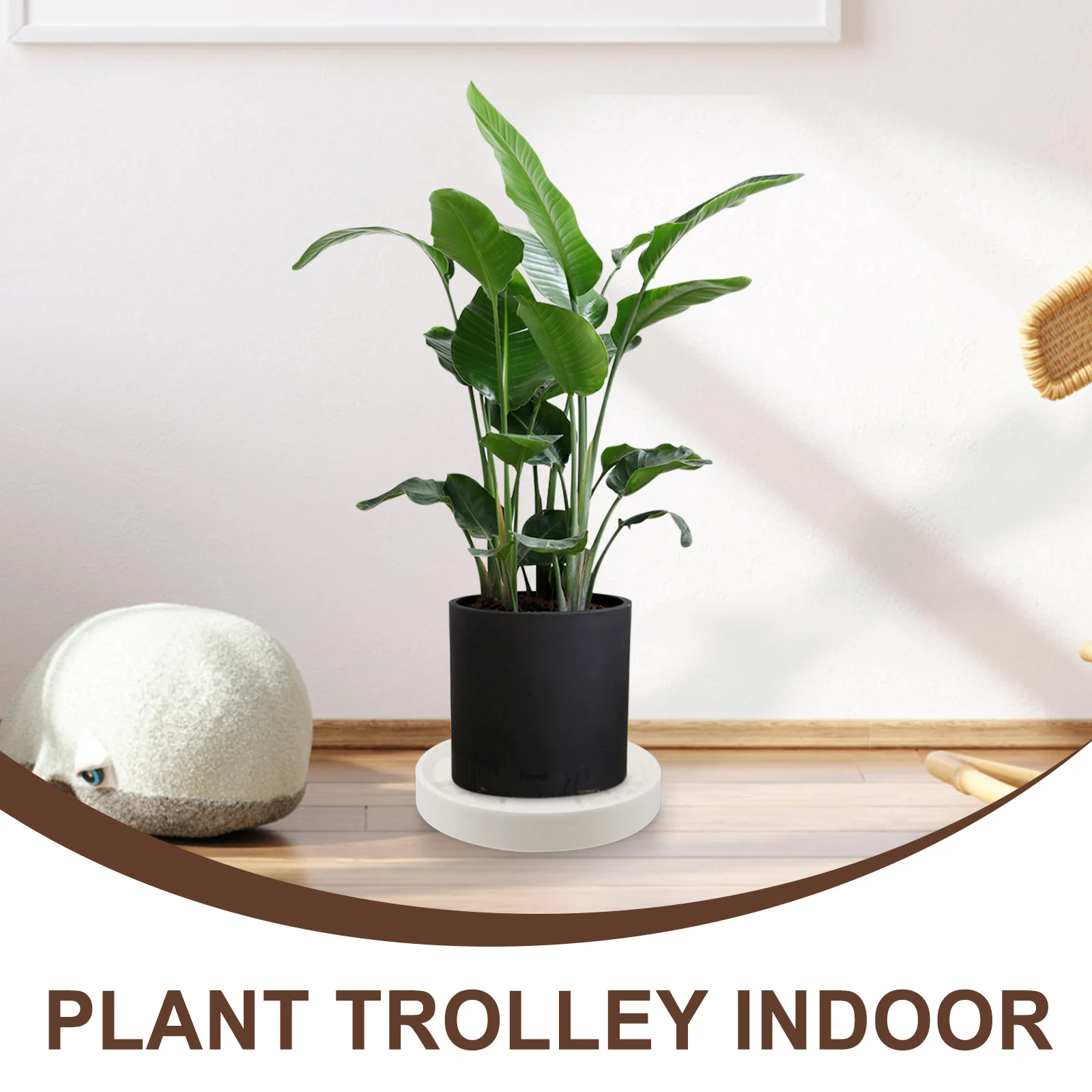 

1pcs Flowerpot Stand With Wheels Heavy Duty Plant Dolly For Indoor Outdoor Garden Large Potted Trees Plant Pot Holder Rolling
