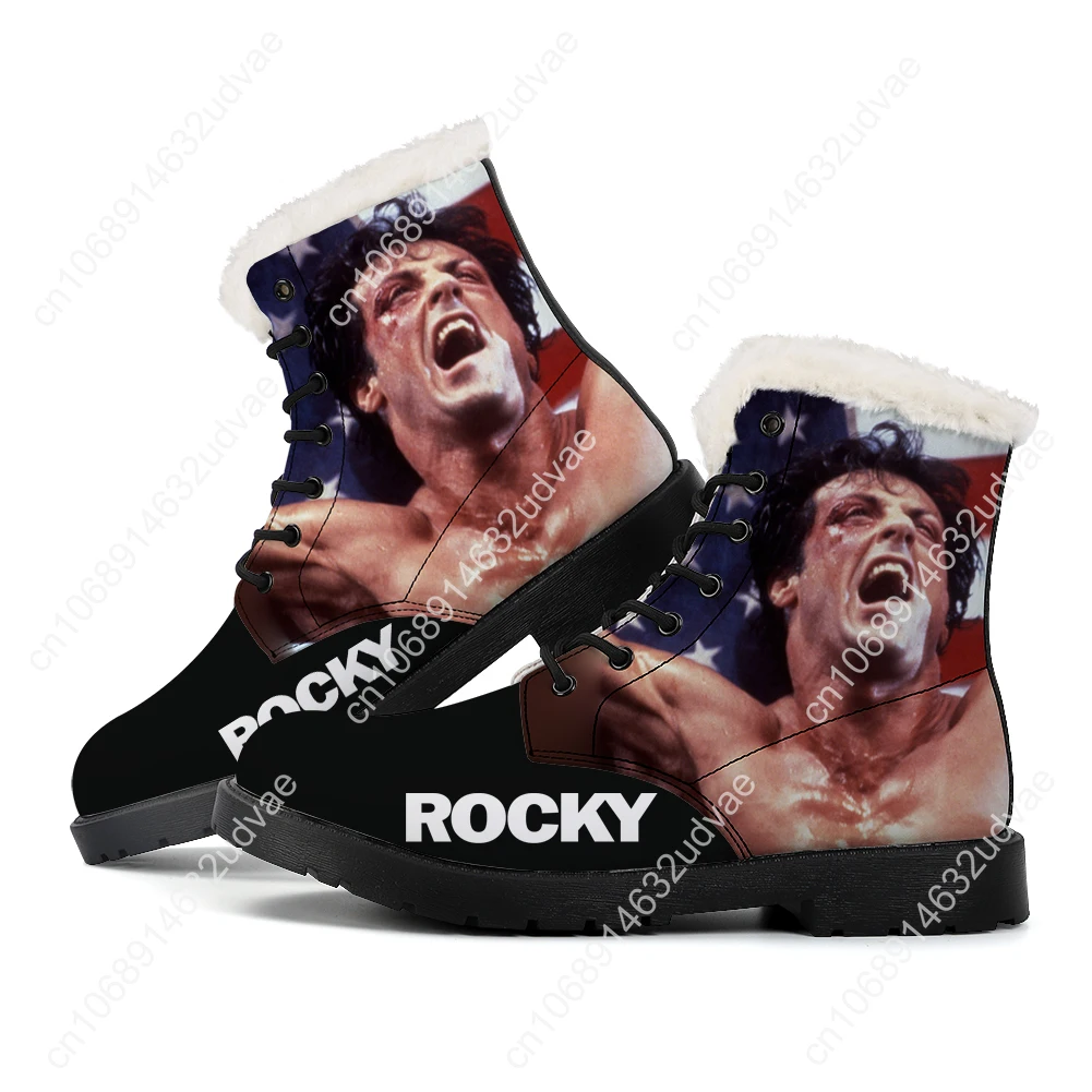 R-Rockys Plush Boots Boxer Mens Womens Teenager Shoes Casual Boot Outdoor Light High Quality Print on Demand Customize Shoe