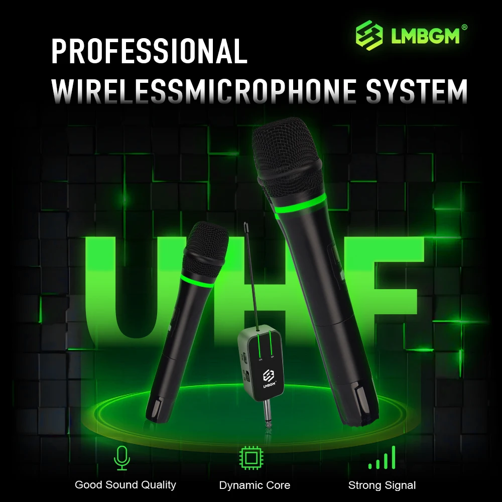 

LMBGM X2 Wireless Microphone supports 15 signal channels with 5-level volume adjustment, ideal for conferences and presentations