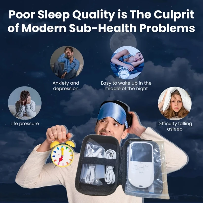 High Power TVNS Vagus Nerve Stimulator for Panic Attack Relief PTSD Symptom Reduction Home Care Management