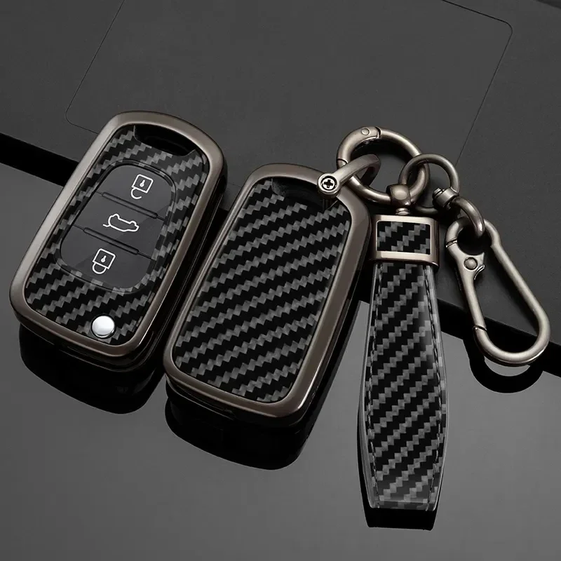 Zinc Alloy Car Key Case For Kia Sportage Rio 3 Soul Optima Ceed Pro K5 K2 Pride For Hyundai i20 i30 ix20 ix35 Elantra Accent