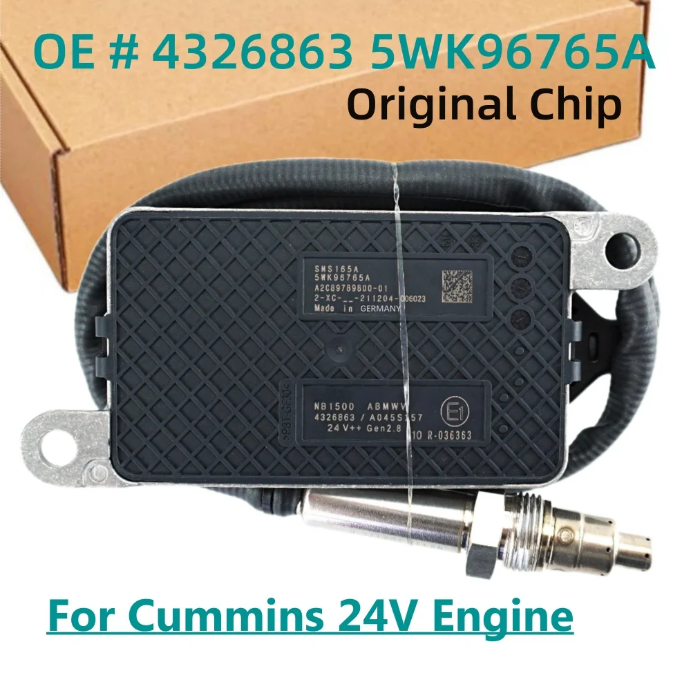 4326863 5WK96765A 5WK96765B 4326471 A2C89789800-01 NOx Sensor for Cummins QSB6.7 Diesel 24V VAN Truck