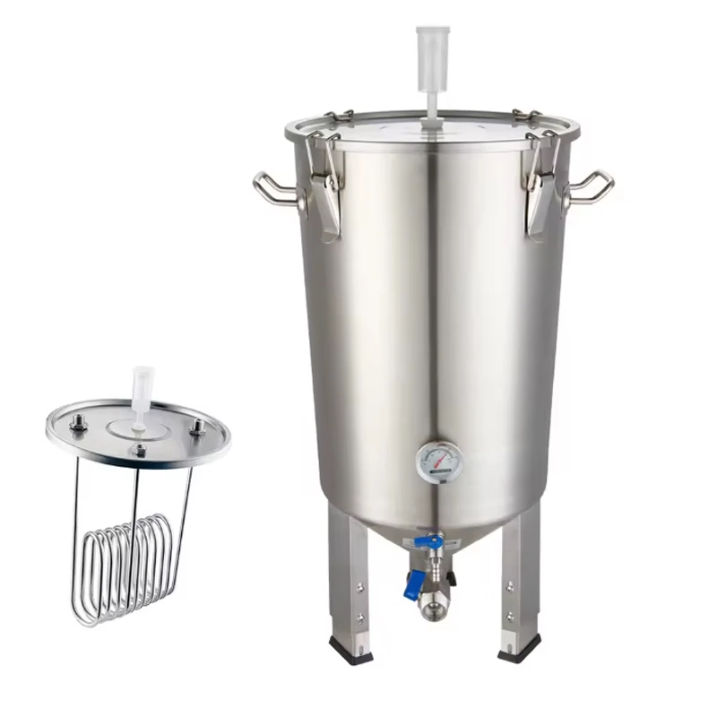 30L 60L Household Cone Beer Fermenter, Microbrewery 304 Stainless Steel Homemade Beer