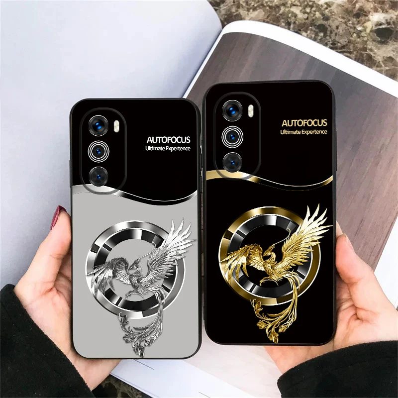 Guapo Fénix Rosa para Motorola Moto G04 G05 14 15 24 34 35 54 55 75 84 85 Edge 40 50 Fusion 60 Fusion TPU funda de teléfono suave