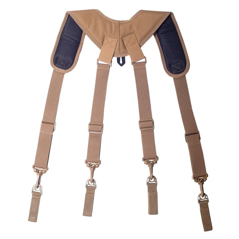 Men Padded Adjustable Tool Belt Suspenders Duty Belt Harness Combat Tool X Type Suspender Braces Gifts Dropship