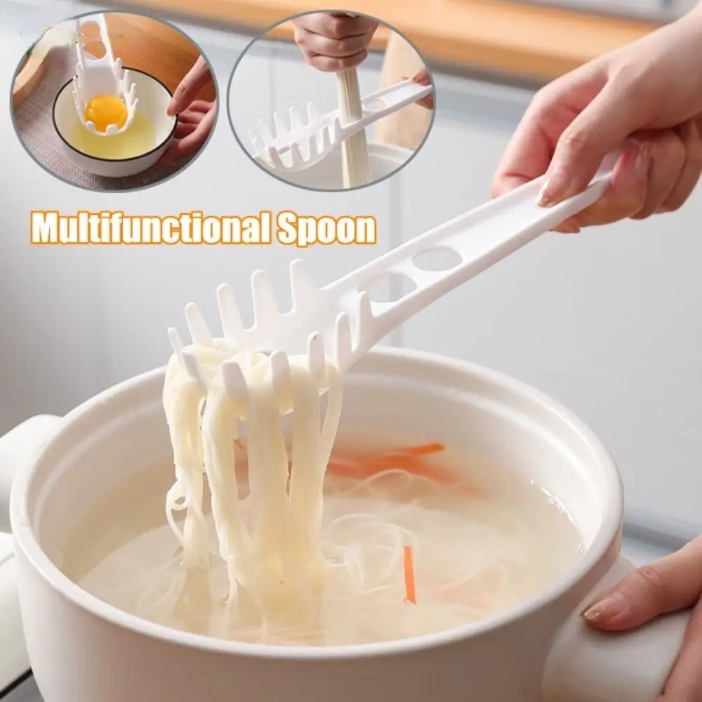 Long Handle Noodle Fliter Spoon Protable Kitchen Cooking Gadgets Heat Insulation Slotted Spoons Egg Yolk Separating Scoop