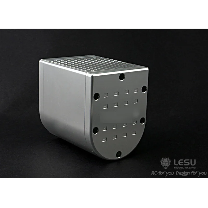 

Lesu Metal Exhaust Box For 1/14 Tamiyaya Vlv RC Model Tractor Truck Car 51*50*40Mm TH02322